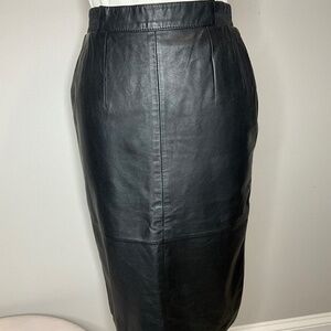 *Vintage Leather Pencil Skirt by Diversity*